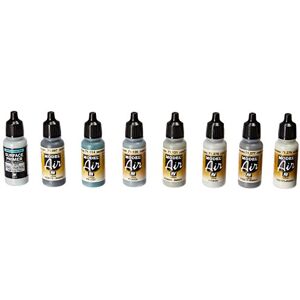 Vallejo Acrylicos "Us Navy & USMC Colors from 70'S to Present" Model Air Set, Blue, 17 ml (Pack of 8) Vallejo Acrylicos "Us Navy & USMC Colors from 70'S to Present" Model Air Set, Blue, 17 ml (Pack of 8)