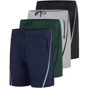 Real Essentials 3 Pack: Men's 7" Athletic Running Quick Dry Mesh Shorts with Zipper Pockets & Drawstring, Set 7, 3X-Large Real Essentials 3 Pack: Men's 7" Athletic Running Quick Dry Mesh Shorts with Zipper Pockets & Drawstring, Set 7, 3X-Large