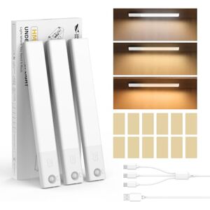 Smiling Shark HM-01 Under Cabinet Lights, 1200mAh Rechargeable Motion Sensor LED 3CCT (3000K/4000K/6000K) Stepless Dimming High Quick Recharge Magnetic Night Lights for Kitchen Bedroom Closet 3-Pack Smiling Shark HM-01 Under Cabinet Lights, 1200mAh Rechargeable Motion Sensor LED 3CCT (3000K/4000K/6000K) Stepless Dimming High Quick Recharge Magnetic Night Lights for Kitchen Bedroom Closet 3-Pack