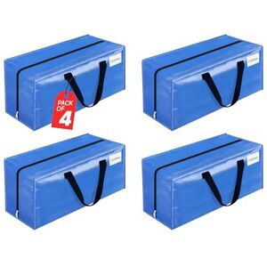 Zuvo Extra Large Moving & Storage Bags with Zips (4 Pack, 73x36x36cm) – Heavy-Duty Waterproof Bags with Reinforced Handles for Clothes, Laundry, and House Moving Zuvo Extra Large Moving & Storage Bags with Zips (4 Pack, 73x36x36cm) – Heavy-Duty Waterproof Bags with Reinforced Handles for Clothes, Laundry, and House Moving