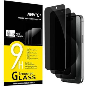 NEW'C 3 Pack Privacy for iPhone 15 Pro Max, iPhone 15 Plus Screen Protector (6.7"), Balanced 28-Degree Privacy Angle with Eye Protection, Ultra Durable 9H Hardness, Bubble-Free NEW'C 3 Pack Privacy for iPhone 15 Pro Max, iPhone 15 Plus Screen Protector (6.7"), Balanced 28-Degree Privacy Angle with Eye Protection, Ultra Durable 9H Hardness, Bubble-Free