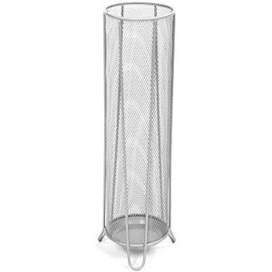 Mind Reader Network Collection, Umbrella Stand, Entryway Organizer, Reinforced Solid Rim and Base, Metal Mesh, 5.5" L x 5.5" W x 20.5" H, White Mind Reader Network Collection, Umbrella Stand, Entryway Organizer, Reinforced Solid Rim and Base, Metal Mesh, 5.5" L x 5.5" W x 20.5" H, White