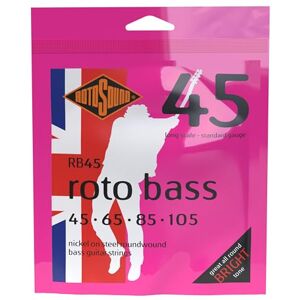 Rotosound RB45 Nickel Standard Light Gauge Roundwound Bass Strings (45 65 85 105) Rotosound RB45 Nickel Standard Light Gauge Roundwound Bass Strings (45 65 85 105)