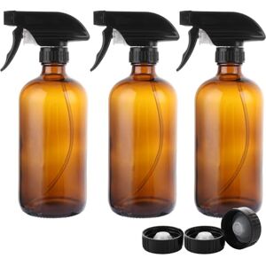 ASelected 3Pcs Glass Cleaning Spray Bottle 500Ml Amber Glass Spray Bottle Reusable Spray Bottle Hair Garden Cleaning Adjustable Trigger Sprayer Spray Stream Settings ASelected 3Pcs Glass Cleaning Spray Bottle 500Ml Amber Glass Spray Bottle Reusable Spray Bottle Hair Garden Cleaning Adjustable Trigger Sprayer Spray Stream Settings