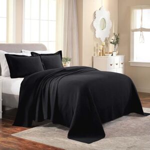 Superior Bedspread, Cotton, Black, King Superior Bedspread, Cotton, Black, King