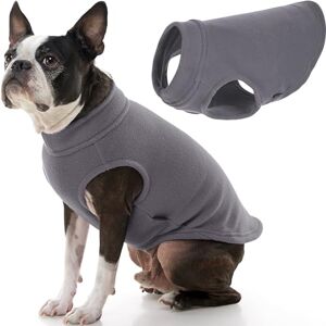 GOOBY Stretch fleece vest, pullover fleece vest jacket sweater for dogs, grey, large length (13 inches) GOOBY Stretch fleece vest, pullover fleece vest jacket sweater for dogs, grey, large length (13 inches)
