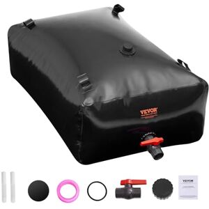 VEVOR 330L/87.17 Gallon Water Storage Bladder, RV Water Tank, 1000D PVC Collapsible Water Storage Containers, Large Capacity Soft Water Bag, Portable Water Bladder, Fire Prevention, Camping, Emergency VEVOR 330L/87.17 Gallon Water Storage Bladder, RV Water Tank, 1000D PVC Collapsible Water Storage Containers, Large Capacity Soft Water Bag, Portable Water Bladder, Fire Prevention, Camping, Emergency