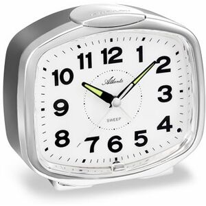 Atlanta Alarm Clock, Silver/Grey, 12 x 11 x 6 cm Atlanta Alarm Clock, Silver/Grey, 12 x 11 x 6 cm