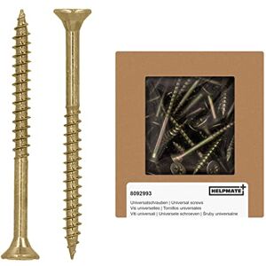 HELPMATE Universal Screws Countersunk Head 4.0 x 50 Yellow Passivated Pack of 200 Wood Screws with PZ 2 Drive and Partial Thread Chipboard Screws for Indoor and Protected Outdoor Use HELPMATE Universal Screws Countersunk Head 4.0 x 50 Yellow Passivated Pack of 200 Wood Screws with PZ 2 Drive and Partial Thread Chipboard Screws for Indoor and Protected Outdoor Use