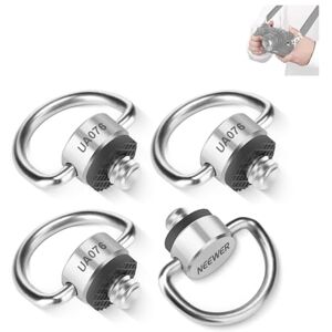 NEEWER D Ring Screw Set (4 Pack), Stainless Steel 1/4" Threaded Fixing Screw Replacement for Shoulder Strap Wrist Strap Sling Handle DSLR Camera Cage, UA076 NEEWER D Ring Screw Set (4 Pack), Stainless Steel 1/4" Threaded Fixing Screw Replacement for Shoulder Strap Wrist Strap Sling Handle DSLR Camera Cage, UA076