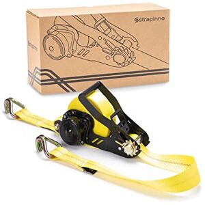 Strapinno Retractable Ratchet Tie-Down Strap 2 in x 27 ft Heavy-Duty Strap with Double J Hooks, Tangle-Free Webbing, 10,000lbs Breaking Strength, and 3,333lbs Working Load Limit Strapinno Retractable Ratchet Tie-Down Strap 2 in x 27 ft Heavy-Duty Strap with Double J Hooks, Tangle-Free Webbing, 10,000lbs Breaking Strength, and 3,333lbs Working Load Limit