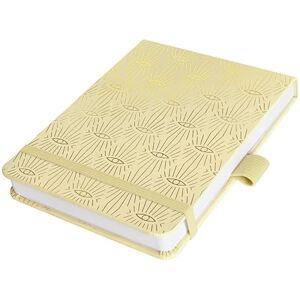 Sigel JN356 Jolie Notepad, Mystic Sun, Dotted (dot Grid), 11 x 15,8 cm, hardcover, 158 Pages, Yellow, Gold Sigel JN356 Jolie Notepad, Mystic Sun, Dotted (dot Grid), 11 x 15,8 cm, hardcover, 158 Pages, Yellow, Gold