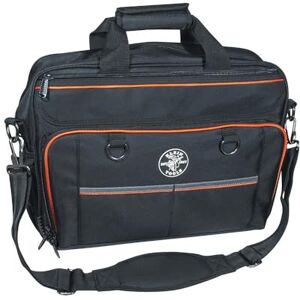 KLEIN TOOLS Tool Bag, Tradesman Pro Tech Bag with Laptop Pocket, Black and Orange 55455M KLEIN TOOLS Tool Bag, Tradesman Pro Tech Bag with Laptop Pocket, Black and Orange 55455M