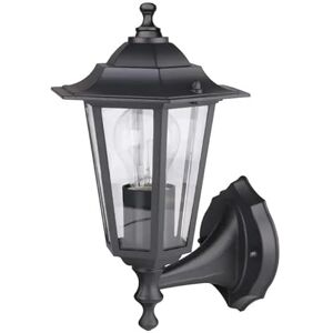 Bright Source Outdoor 6-Sided Cage Lantern, Traditional Coach Style, IP44, Black, E27 Edison Screw Bulb Fitting Bright Source Outdoor 6-Sided Cage Lantern, Traditional Coach Style, IP44, Black, E27 Edison Screw Bulb Fitting