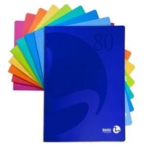 BM BeMore Color 80 0110585 Notebook A4 Ruled A-Line Ruled Rules with Margins for 1st and 2nd Elementary, 80gsm Paper, Assorted Colours, Pack of 12 BM BeMore Color 80 0110585 Notebook A4 Ruled A-Line Ruled Rules with Margins for 1st and 2nd Elementary, 80gsm Paper, Assorted Colours, Pack of 12
