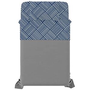 Italian Bed Linen Dafne 100% Microfibre Bedding Set, Citylife Blue, Small Double Italian Bed Linen Dafne 100% Microfibre Bedding Set, Citylife Blue, Small Double