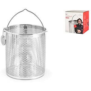 H&H Alessandro Borghese The Luxury of Simplicity Basket, Stainless Steel, Steel, 14.5 x 14.5 x 16 cm H&H Alessandro Borghese The Luxury of Simplicity Basket, Stainless Steel, Steel, 14.5 x 14.5 x 16 cm