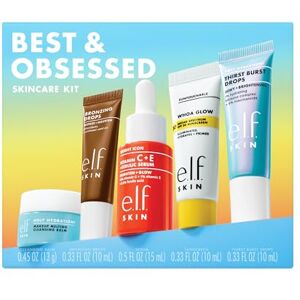 e.l.f. SKIN Best & Obsessed Skincare Kit, Travel-Size Makeup Remover, Sunscreen & Brightening Serums For Glowy Skin, Vegan & Cruelty-Free e.l.f. SKIN Best & Obsessed Skincare Kit, Travel-Size Makeup Remover, Sunscreen & Brightening Serums For Glowy Skin, Vegan & Cruelty-Free
