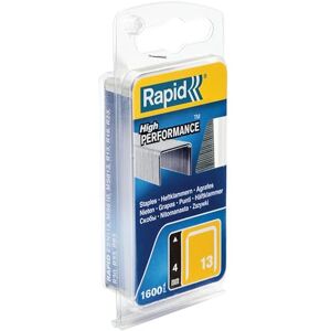 Rapid High-Performance Staples for Textiles, Finewire No. 13, Leg Length 4mm, Staple Gun Staples, Galvanised Steel, 1600 Pieces, Narrow Blister (40109518), grey Rapid High-Performance Staples for Textiles, Finewire No. 13, Leg Length 4mm, Staple Gun Staples, Galvanised Steel, 1600 Pieces, Narrow Blister (40109518), grey