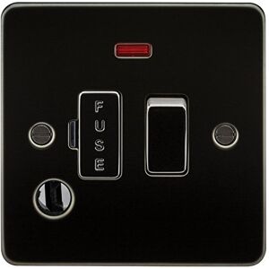 Knightsbridge FP6300FGM FPAV6300FGM Flat Plate 13A Switched Fused Spur Unit with Neon and Flex Outlet-Gunmetal, 230 V, Gun Metal Knightsbridge FP6300FGM FPAV6300FGM Flat Plate 13A Switched Fused Spur Unit with Neon and Flex Outlet-Gunmetal, 230 V, Gun Metal