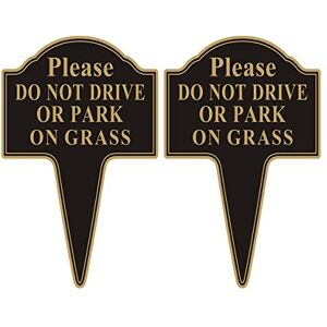 Yuntarda Do not Drive or Park on Grass Sign, 2-Pack 10”x14” Stay Off Grass Sign with Integrated Stake Rust-free Aluminum Yard Sign Easy Install for Outdoor Use Yuntarda Do not Drive or Park on Grass Sign, 2-Pack 10”x14” Stay Off Grass Sign with Integrated Stake Rust-free Aluminum Yard Sign Easy Install for Outdoor Use