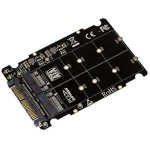 KALEA-INFORMATIQUE Adapter converter for mounting an M.2 M Key Gen 3.0 NVMe SSD and an M2 B Key SATA SSD in place of a U.2 SSD (U2 68Pin SFF-8639) KALEA-INFORMATIQUE Adapter converter for mounting an M.2 M Key Gen 3.0 NVMe SSD and an M2 B Key SATA SSD in place of a U.2 SSD (U2 68Pin SFF-8639)