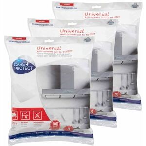 Care+ Protect Anti-Grease Cooker Hood Filter Universal Cut-to-Size Anti-Grease Self-Extinguishing Size 47x97 cm Absorbency 100 g-sq-m, x3 Care+ Protect Anti-Grease Cooker Hood Filter Universal Cut-to-Size Anti-Grease Self-Extinguishing Size 47x97 cm Absorbency 100 g-sq-m, x3