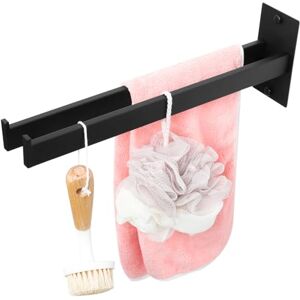 Romon Bathroom Towel Holder, Adhesive Bathroom Towel Holder, Stainless Steel Can Carry 5 kg, 39 cm, Two Arms Self Adhesive Guest Towel Holder Wall Mount for Bathroom Kitchen Romon Bathroom Towel Holder, Adhesive Bathroom Towel Holder, Stainless Steel Can Carry 5 kg, 39 cm, Two Arms Self Adhesive Guest Towel Holder Wall Mount for Bathroom Kitchen
