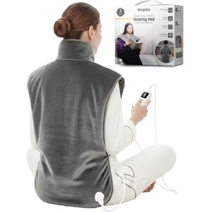 KEPLIN Electric Heating Pad for Back & Shoulder 60x100cm -Super Cosy Flannel, 9 Heat Settings & Overheat Protection, 3 Timer Modes (30/60/90 mins), Washable Cover & Remote Display Grey (Large) KEPLIN Electric Heating Pad for Back & Shoulder 60x100cm -Super Cosy Flannel, 9 Heat Settings & Overheat Protection, 3 Timer Modes (30/60/90 mins), Washable Cover & Remote Display Grey (Large)