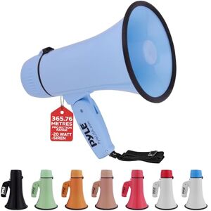 Pyle Unisex Pmpra213bk Lightweight And Portable Bullhorn Megaphone, Aux (3.5mm) Input For MP3/Music, Automatic Siren, 20-Watt, MIC/TALK (Blue), Blue Pyle Unisex Pmpra213bk Lightweight And Portable Bullhorn Megaphone, Aux (3.5mm) Input For MP3/Music, Automatic Siren, 20-Watt, MIC/TALK (Blue), Blue