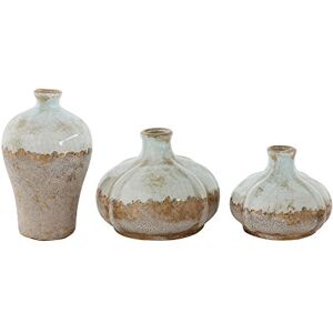 Creative Labs Brown & White Terracotta Vases with Distressed Finish (Set of 3 Sizes) Creative Labs Brown & White Terracotta Vases with Distressed Finish (Set of 3 Sizes)