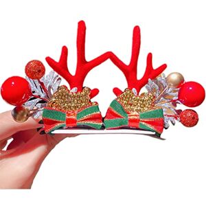 JSGHGDF Christmas Alligator Clips Girls Hair Clips Cute Antlers Barrettes Hair Accessories Santa Christmas Tree Snowman Styles JSGHGDF Christmas Alligator Clips Girls Hair Clips Cute Antlers Barrettes Hair Accessories Santa Christmas Tree Snowman Styles