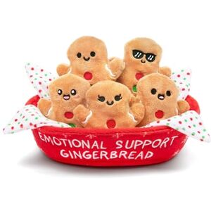 WHAT DO YOU MEME? Emotional Support Gingerbread by Relatable, Stuffed Animals, Great Gingerbread Man Gifts, Funny, 5 Gingerbread Plushies with Carrying Basket, Soft Toy for Kids and Adults WHAT DO YOU MEME? Emotional Support Gingerbread by Relatable, Stuffed Animals, Great Gingerbread Man Gifts, Funny, 5 Gingerbread Plushies with Carrying Basket, Soft Toy for Kids and Adults