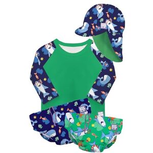 Mitac Unisex Baby, Toddler Reusable Full Swim Set – 4-Piece Baby Swim Essentials with Sun Protection UPF40+, Blue Whale, 2-3 Years Mitac Unisex Baby, Toddler Reusable Full Swim Set – 4-Piece Baby Swim Essentials with Sun Protection UPF40+, Blue Whale, 2-3 Years