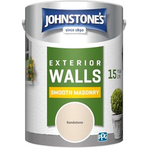 Johnstone's Johnstone’s – Exterior Smooth Masonry Paint – Sandstone – Up to 15 Years Protection – Weather & Dirt Resistant – 60m² Coverage Per Tin Dry in 1-2 Hours – 5 L Johnstone's Johnstone’s – Exterior Smooth Masonry Paint – Sandstone – Up to 15 Years Protection – Weather & Dirt Resistant – 60m² Coverage Per Tin Dry in 1-2 Hours – 5 L