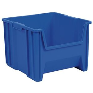 Akro-Mils 13018 Stak-N-Store Stacking Hopper Front Plastic Storage Bin, Blue, Case of 2 Akro-Mils 13018 Stak-N-Store Stacking Hopper Front Plastic Storage Bin, Blue, Case of 2