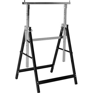 Meister 5258110 Metal Trestle 200 kg Foldable Variable Working Height from 800-1300 mm 7-Level Height Adjustment with Locking Hook/Metal Axle Stand/Telescopic Work Stand/Scaffolding Meister 5258110 Metal Trestle 200 kg Foldable Variable Working Height from 800-1300 mm 7-Level Height Adjustment with Locking Hook/Metal Axle Stand/Telescopic Work Stand/Scaffolding