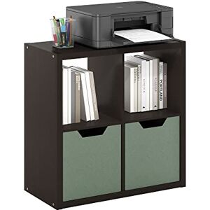 Furinno CUBICLE Book Shelf, 4-Cube Bookself, Thick Frame Bookcase with Reversible Open Back, 14.6 x 30 x 30, for Living Room, Bedroom, Home Office, Black Dark Oak Furinno CUBICLE Book Shelf, 4-Cube Bookself, Thick Frame Bookcase with Reversible Open Back, 14.6 x 30 x 30, for Living Room, Bedroom, Home Office, Black Dark Oak