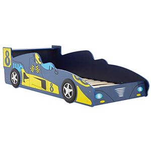 Premier Housewares Racing Car Bed, Iron, MDF, Melamine, Plywood, PVC, UV Paint, Blue, Single Premier Housewares Racing Car Bed, Iron, MDF, Melamine, Plywood, PVC, UV Paint, Blue, Single