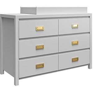 Dorel Home Furnishings Haven 6 DRW Dresser with Changing Topper Dove Grey Dorel Home Furnishings Haven 6 DRW Dresser with Changing Topper Dove Grey