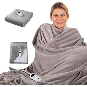 SENSIOHOME Sensio Home Luxury Heated Throw Fast Heat Up Electric Blanket, Warm Cosy Flannel Fleece, 10 Heat Settings, Timer and Overheat Protection, Machine Washable, Digital Remote, Grey SENSIOHOME Sensio Home Luxury Heated Throw Fast Heat Up Electric Blanket, Warm Cosy Flannel Fleece, 10 Heat Settings, Timer and Overheat Protection, Machine Washable, Digital Remote, Grey