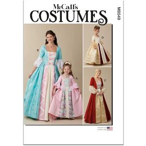 McCall's Sewing Patten M8549BB Children's and Misses' Princess Costume BB (S, M, L, XL) McCall's Sewing Patten M8549BB Children's and Misses' Princess Costume BB (S, M, L, XL)