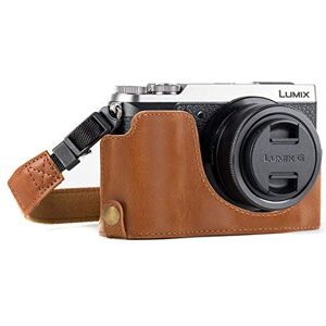MegaGear MG974 Ever Ready Leather Half Case and Strap with Battery Access for Panasonic Lumix DMC-GX85/GX80 Camera Light Brown MegaGear MG974 Ever Ready Leather Half Case and Strap with Battery Access for Panasonic Lumix DMC-GX85/GX80 Camera Light Brown