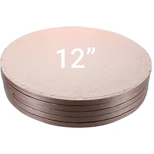Culpitt Cake Boards, 12" Rose Gold Cake Drum, Round 12 Inch (305mm) 0.5 Inch (13mm) Thick Pack of 5 Boards Culpitt Cake Boards, 12" Rose Gold Cake Drum, Round 12 Inch (305mm) 0.5 Inch (13mm) Thick Pack of 5 Boards