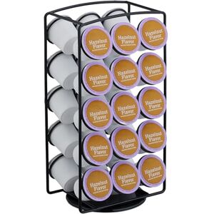 Relaxdays Coffee Capsule Holder Compatible with Keurig K-Cups, for 30 Pods, HWD: 30.5 x 16 x 12.5 cm, Iron Stand, Black, 25 x 15 x 21.5 cm Relaxdays Coffee Capsule Holder Compatible with Keurig K-Cups, for 30 Pods, HWD: 30.5 x 16 x 12.5 cm, Iron Stand, Black, 25 x 15 x 21.5 cm