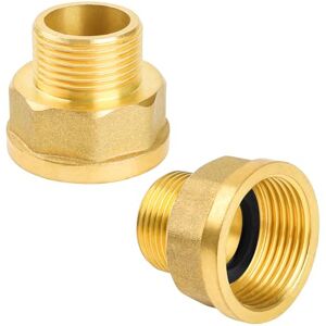 YEAUPE PRO DCJT-013 Messingverbinder Pack of 2 Reduction Extensions Ag/IG, Yellow, 1"×3/4 YEAUPE PRO DCJT-013 Messingverbinder Pack of 2 Reduction Extensions Ag/IG, Yellow, 1"×3/4