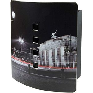 Burg-Wächter Stainless Steel Door Wall Key Box with 10 Hooks Practical Magnetic Closure Printed, 240 mm 6204/10 Ni Berlin Night Burg-Wächter Stainless Steel Door Wall Key Box with 10 Hooks Practical Magnetic Closure Printed, 240 mm 6204/10 Ni Berlin Night