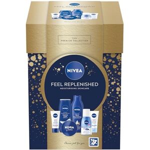 NIVEA Feel Replenished Gift Set (6 Products), Skincare Women's Gift Set with Creme, Eye Make-Up Remover, Shower Cream, Body Lotion, SPF15 Day Cream, and Night Cream NIVEA Feel Replenished Gift Set (6 Products), Skincare Women's Gift Set with Creme, Eye Make-Up Remover, Shower Cream, Body Lotion, SPF15 Day Cream, and Night Cream