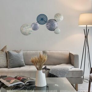 Hanah Home Hand-Painted Decorative Metal Wall Accessory, 85 x 9 x 43 cm, 100% Metal, 0.8 mm Thickness, Unique Colour Variations for Stylish Home Decor Hanah Home Hand-Painted Decorative Metal Wall Accessory, 85 x 9 x 43 cm, 100% Metal, 0.8 mm Thickness, Unique Colour Variations for Stylish Home Decor