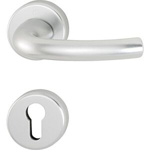 HOPPE Tokyo Door Handle Set with Rosette PZ Cylinder, Silver Anodised 2951782 HOPPE Tokyo Door Handle Set with Rosette PZ Cylinder, Silver Anodised 2951782